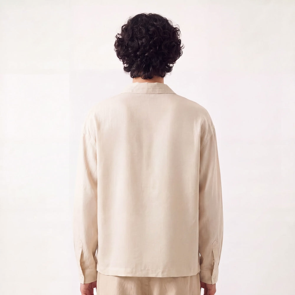 Suna - Chemise japonaise oversize cropped