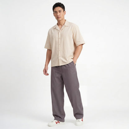 Hane - Pantalon balloon relax en lin