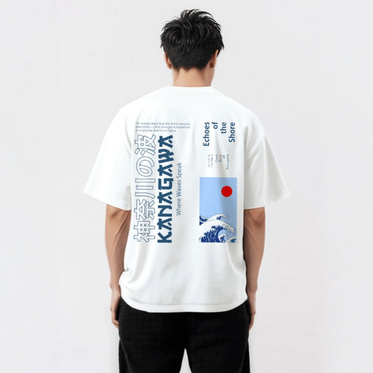 Kanagawa - T-shirt japonais oversize