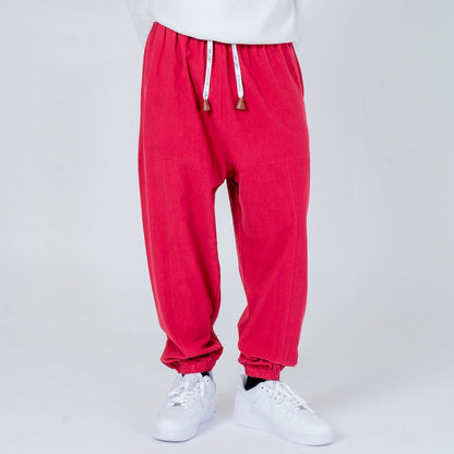Shao - Pantalon harem confort en coton