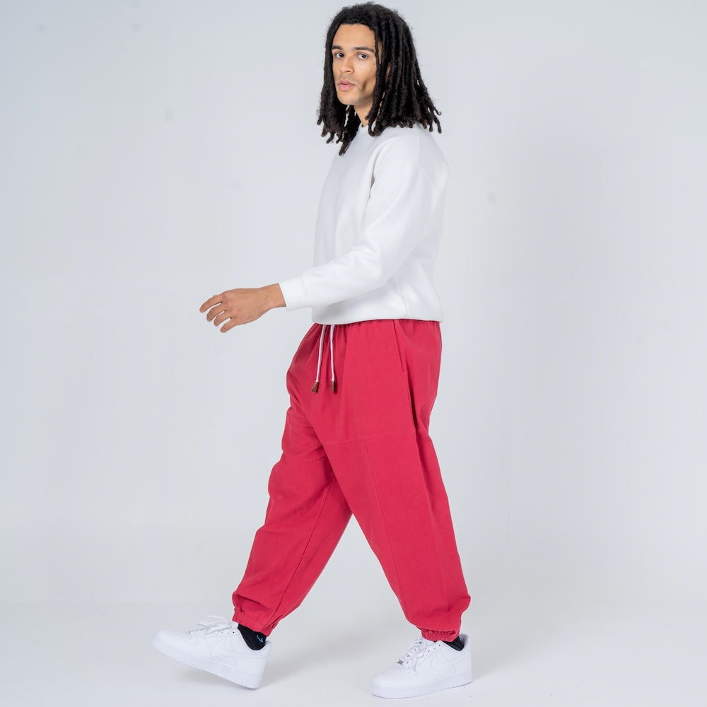 Shao - Pantalon harem confort en coton